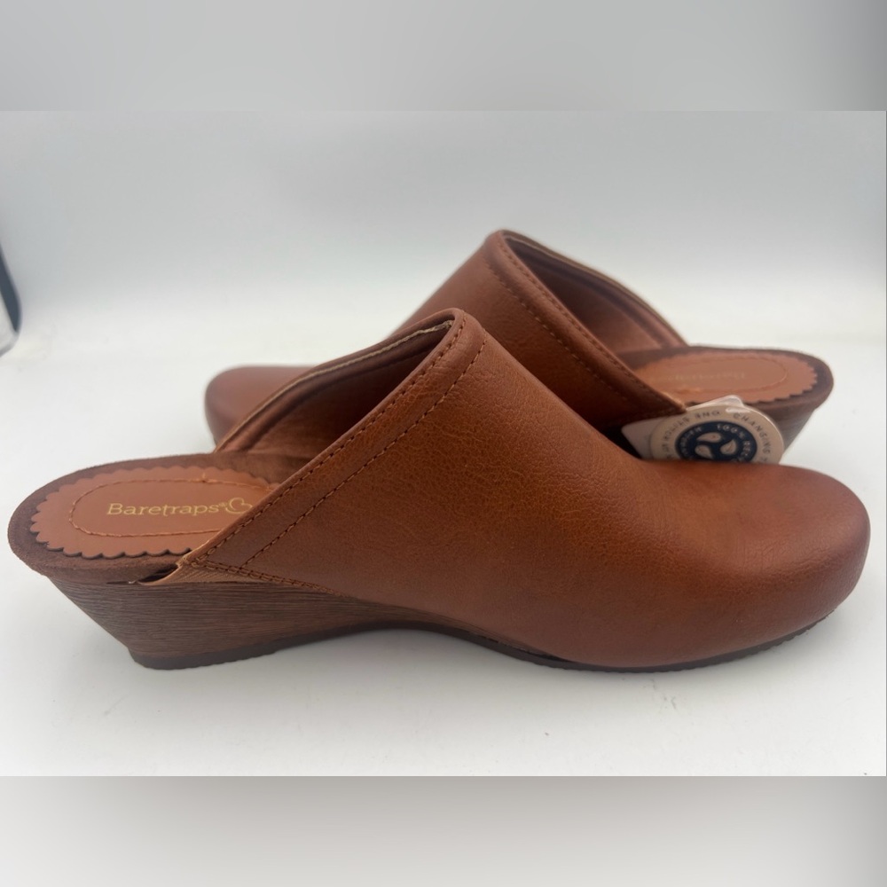 Baretraps Lilibet Mules Women’s Size 8.5M Cognac Brown Ultra Comfort Slides NWT - Picture 6 of 11
